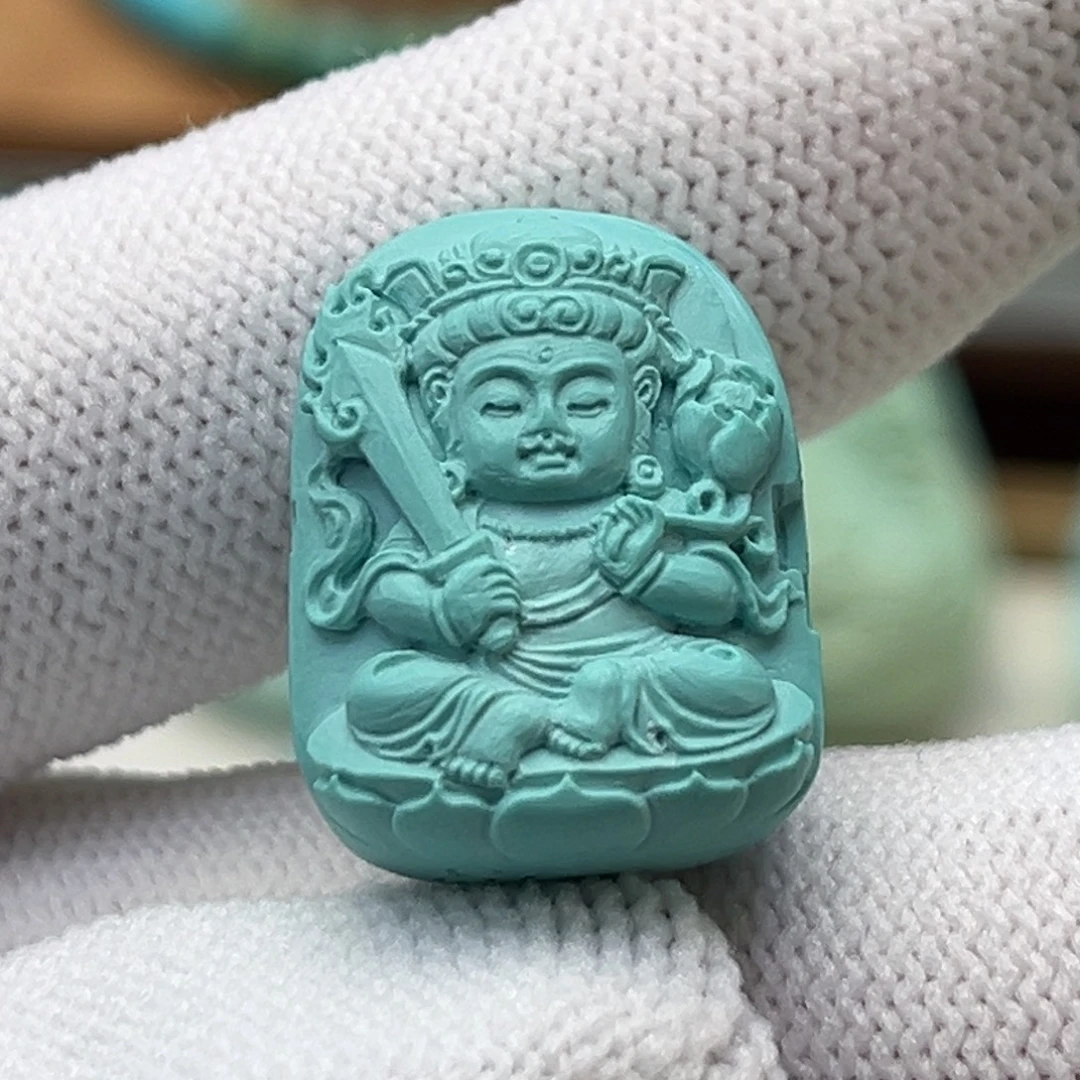 绿松石未镶嵌珠宝奇石虚空藏