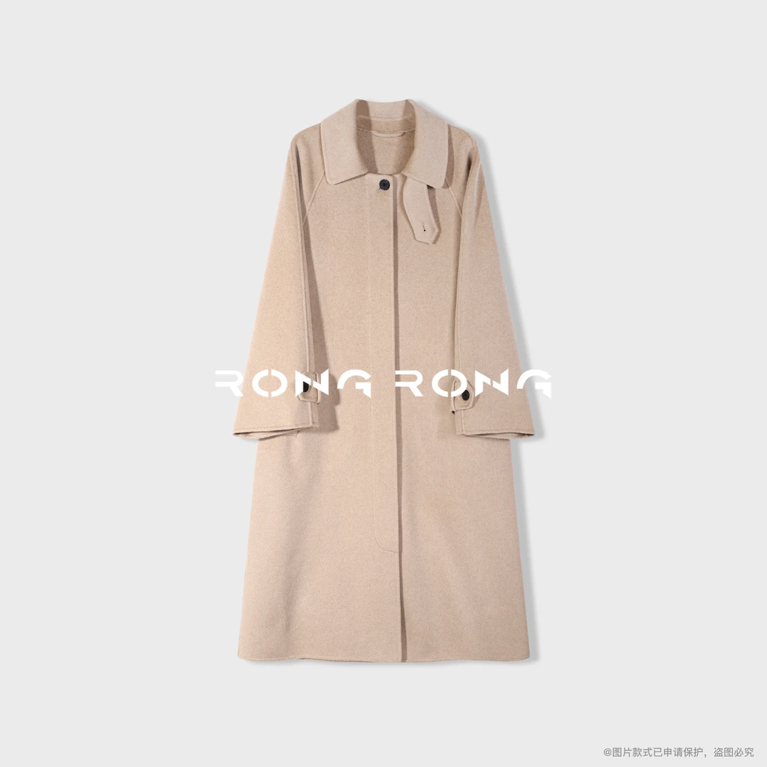 溶溶【顶奢羊绒】RONG 超细15.8微米皇冠级100山羊绒大衣MP1252A-1