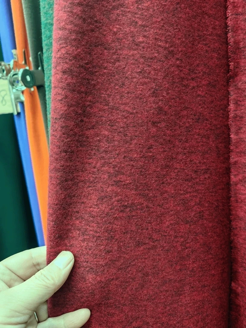 酒红 炫彩羊绒布料