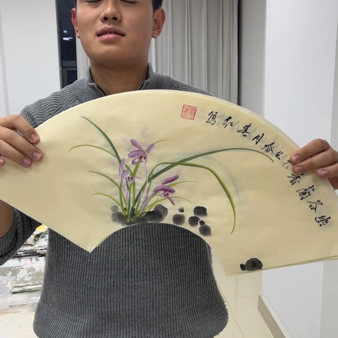 国画纯手绘无边框作品