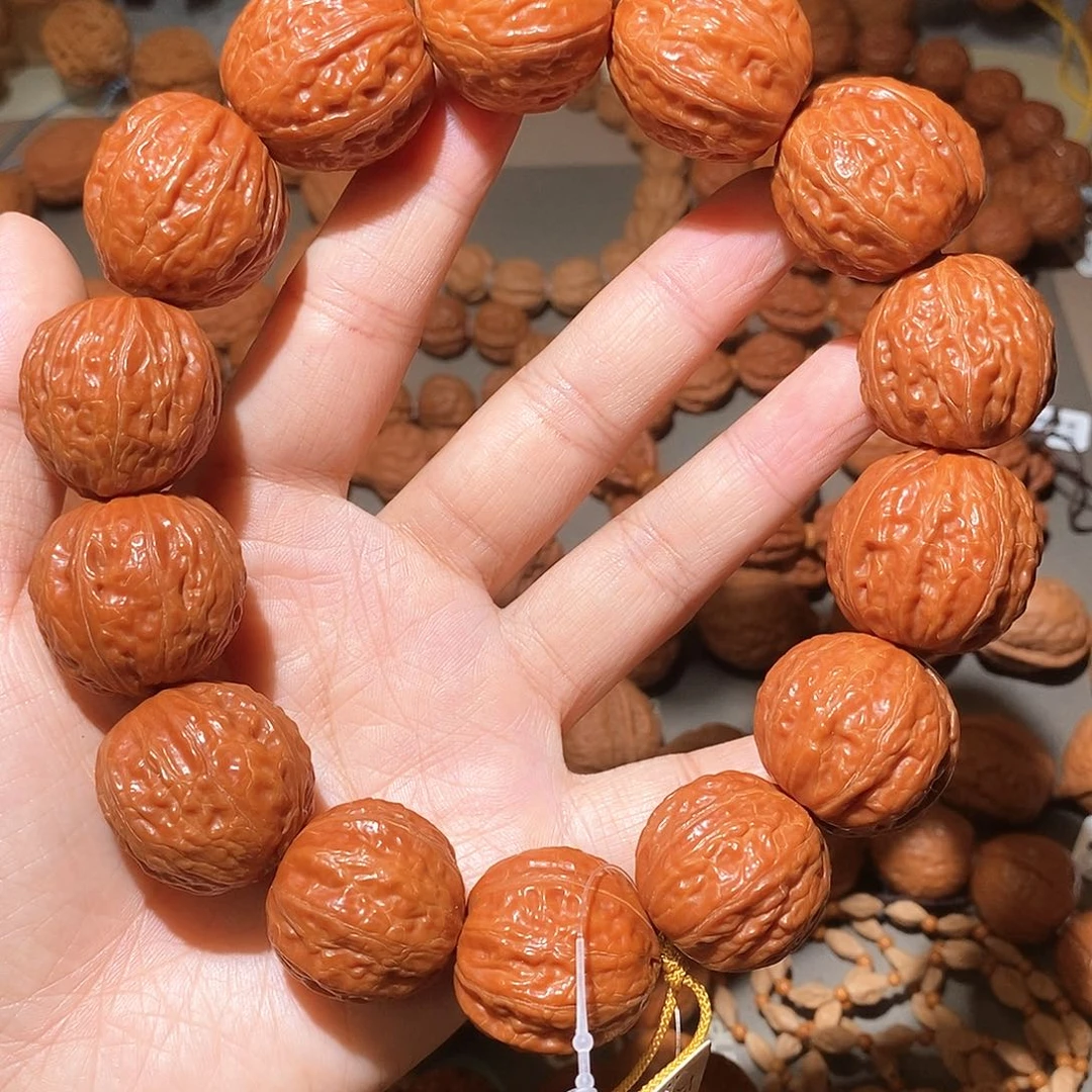 文玩核桃吊坠24尺光头手串