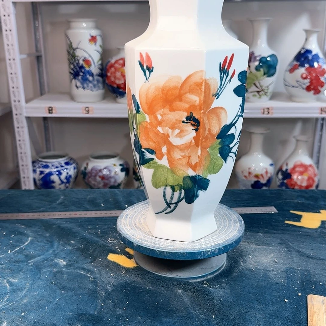 摆件景德镇陶瓷6黄牡