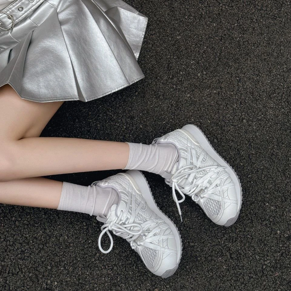 明星同款百搭鞋子运动休闲鞋网面透气女鞋夏季新款ins薄款阿甘鞋