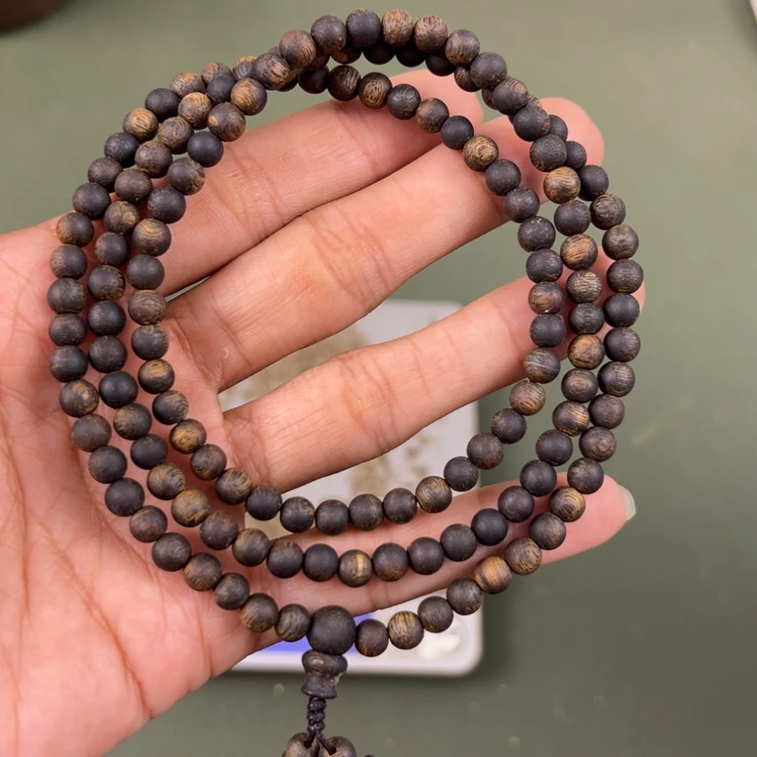 沉香手串透顶绿卡5/12g+沉水多圈多样性发一