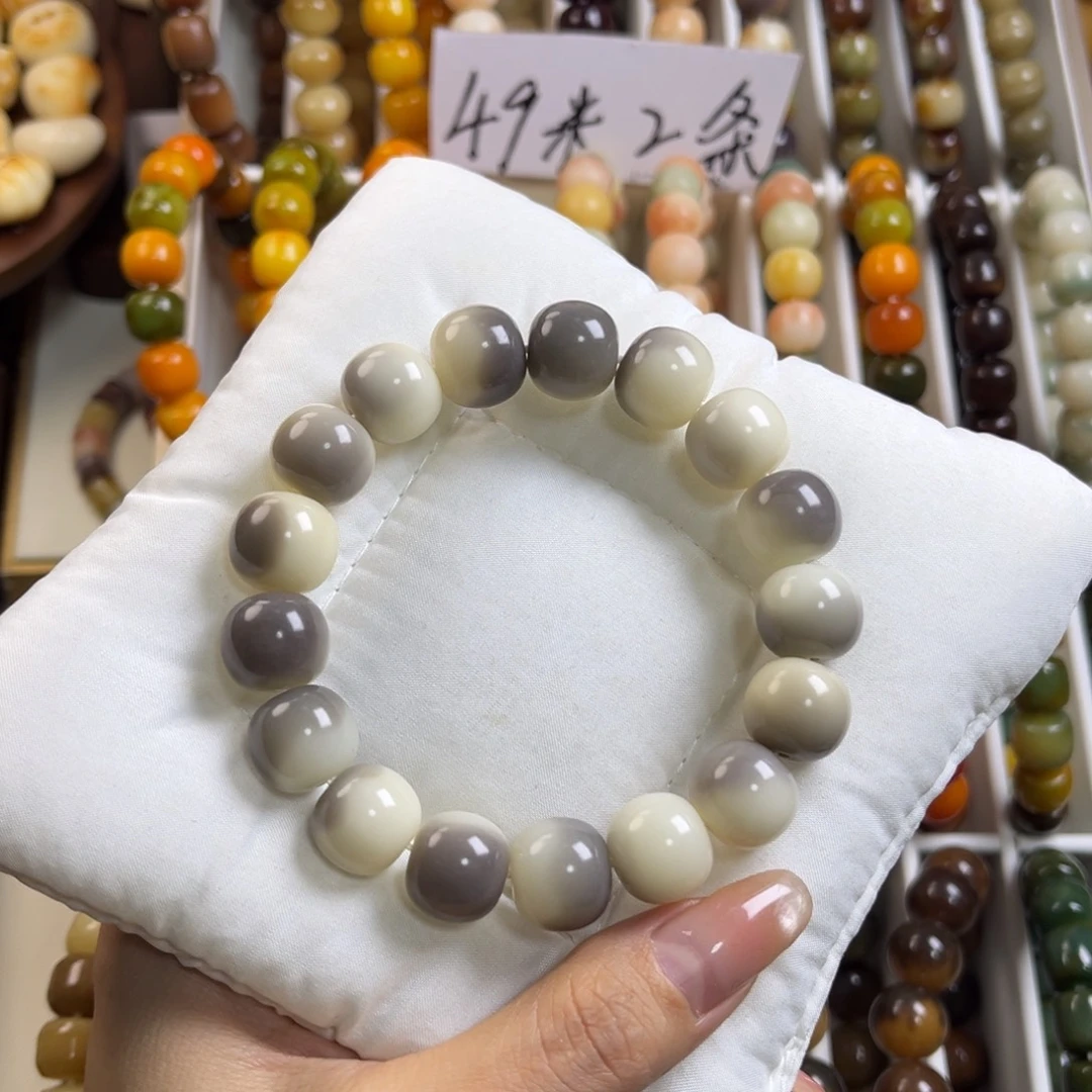手串菩提根/象牙果新款苹果灰14