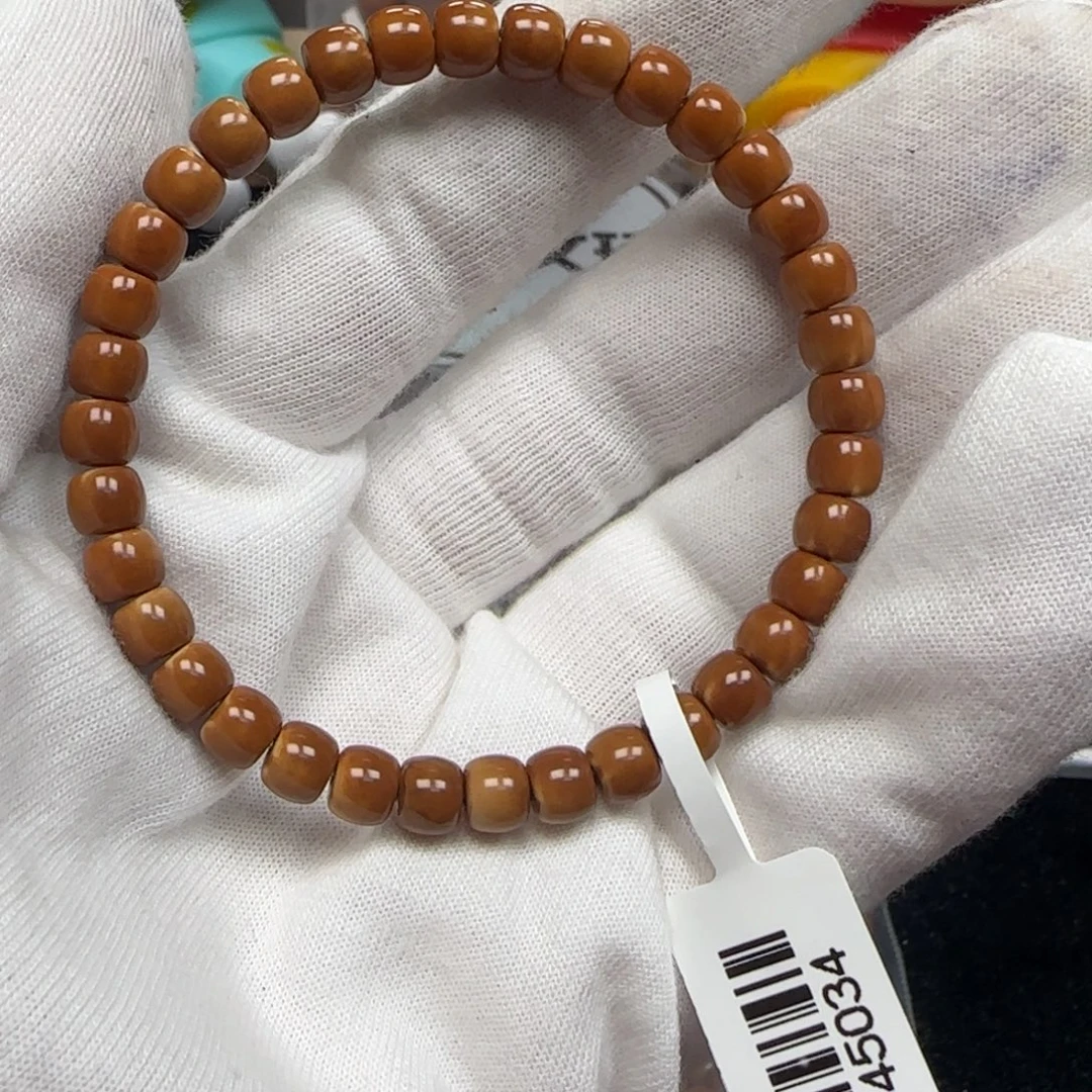 橄榄核手串老挝单圈极限弧三花6.2mm