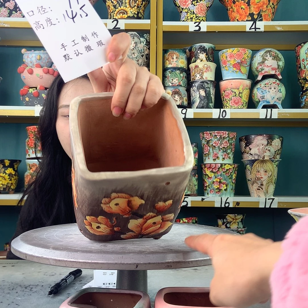 陶景德镇手工花盆932