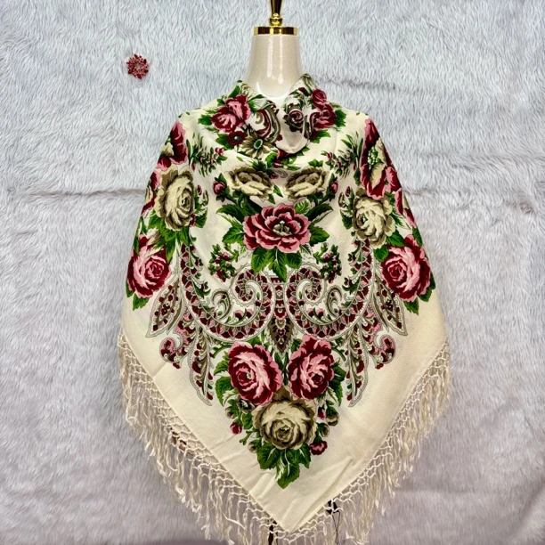 يۇڭ كەشمىر يىپىنچا 02民族风羊绒通用护肩披肩女士流苏百搭时尚