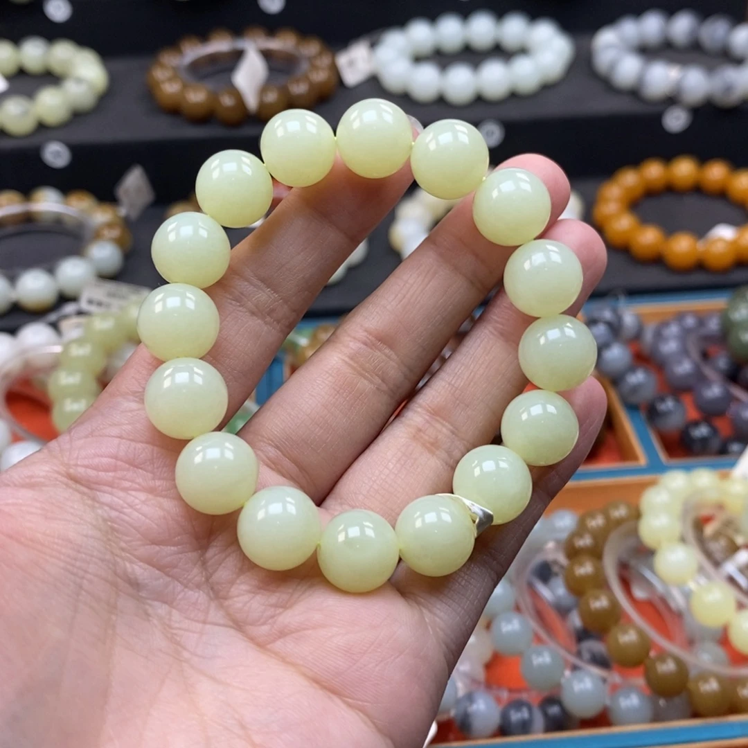 和田玉未镶嵌手链L卡12