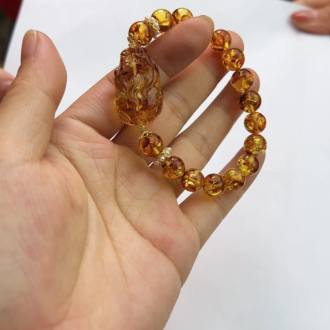 琥珀手镯未镶嵌手镯