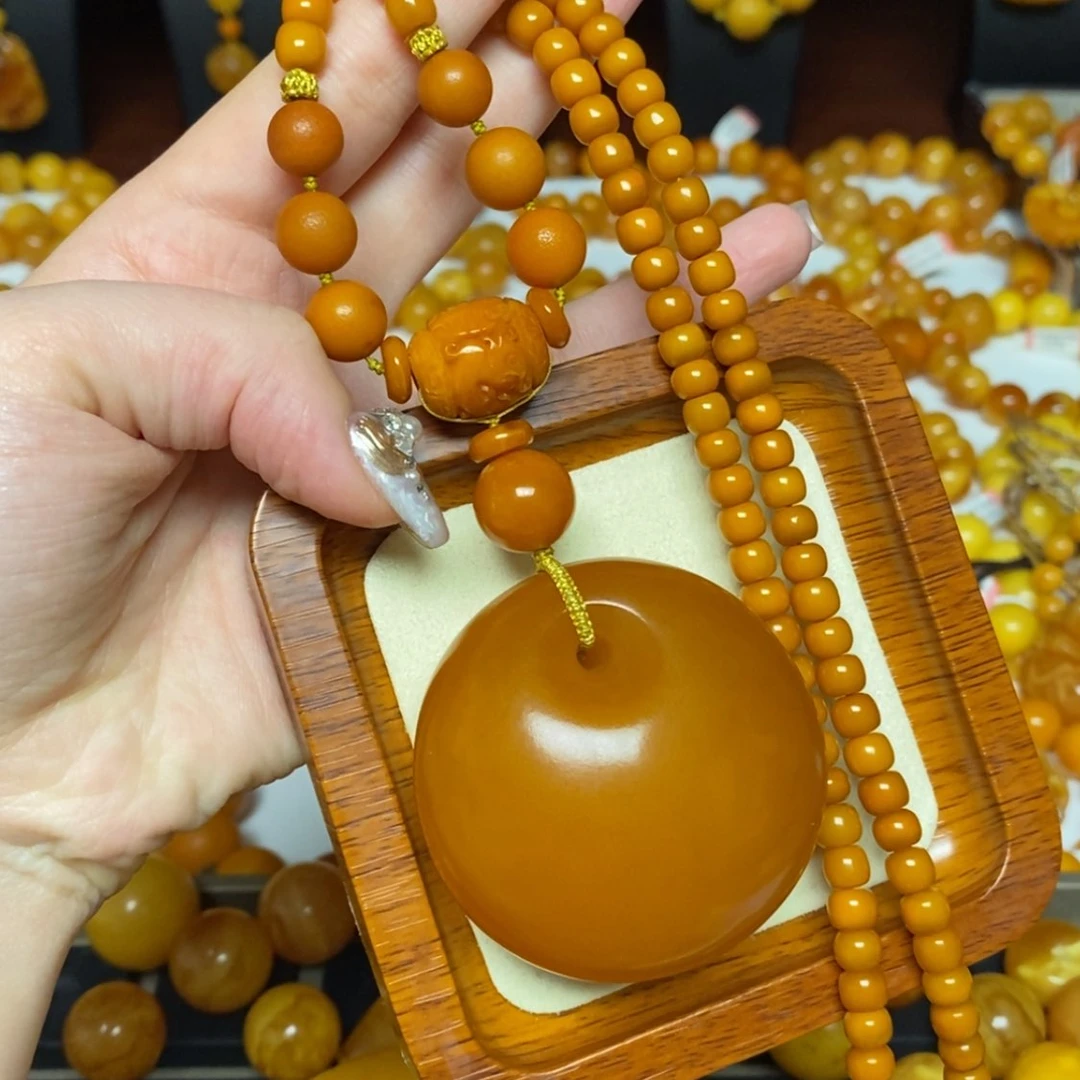 【闪购商品】蜜蜡颈饰未镶嵌项链