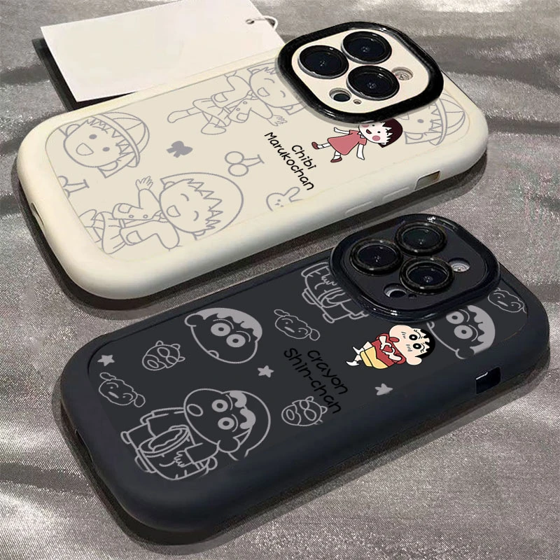 小新小丸子适用iphone16苹果1514手机壳情侣11泡芙13p/12Promax