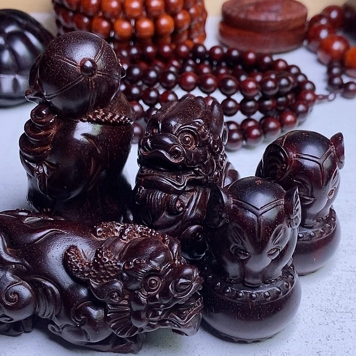 淏***哥檀香紫檀（小叶紫檀）手串/手链工艺品5只