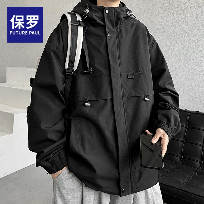 Future paul/未来保罗春秋季男女情侣款冲锋衣百搭夹克运动外套