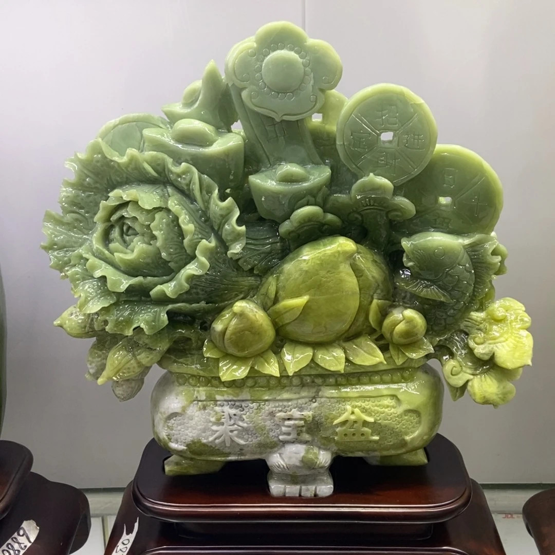 蛇纹石玉（覆膜）未镶嵌珠宝奇石