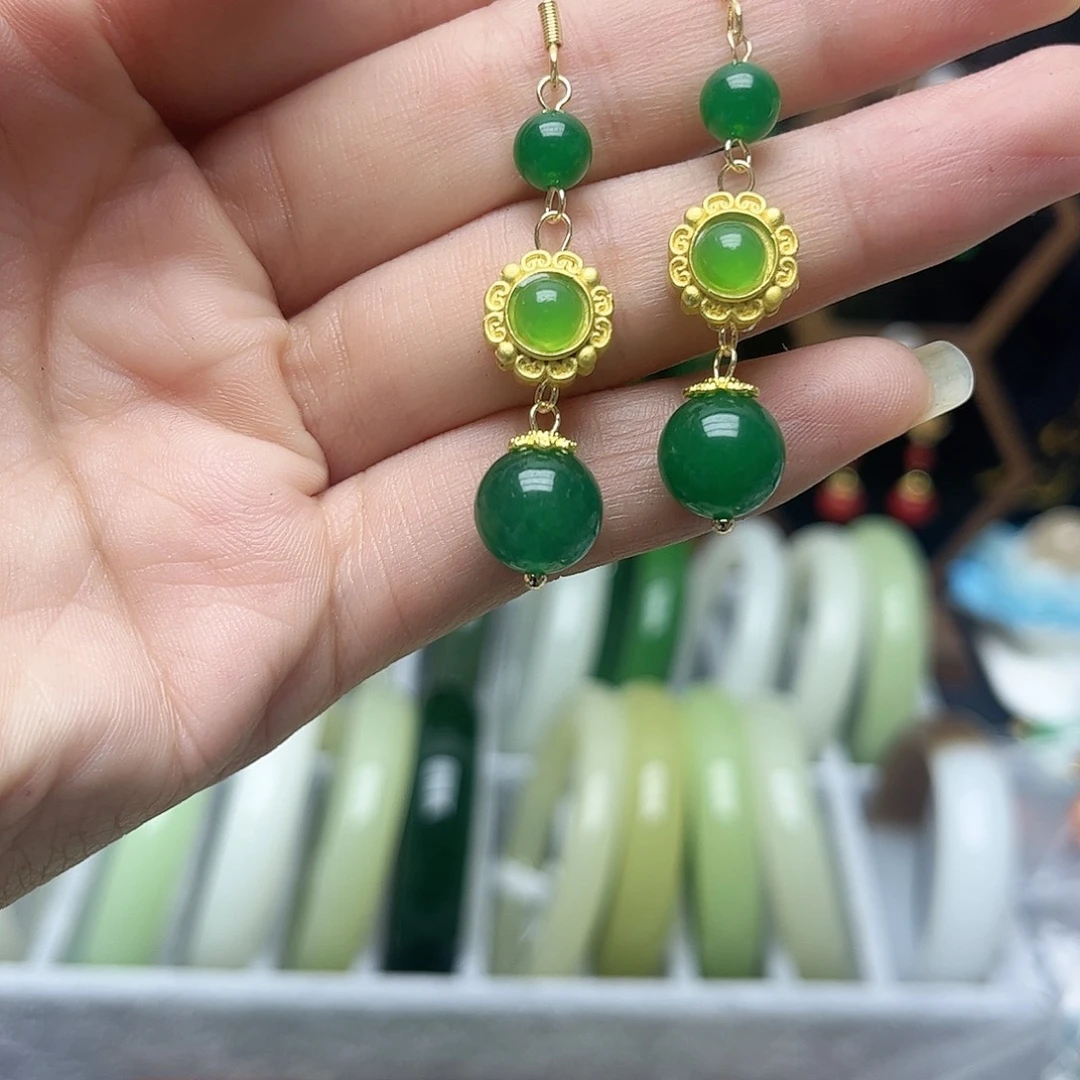 翡翠未镶嵌耳饰耳饰