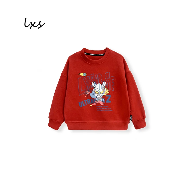 童装春秋韩版时尚休闲宽松百搭洋气长袖儿童圆领套头卫衣 Q565