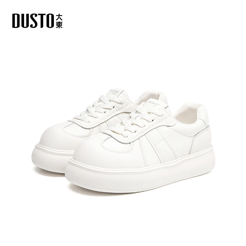 大东厚底小白鞋面包鞋学院风简约百搭休闲鞋子女时尚外穿女鞋8099