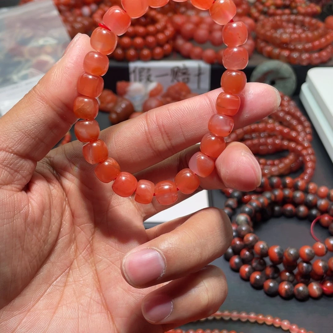南红玛瑙手链未镶嵌