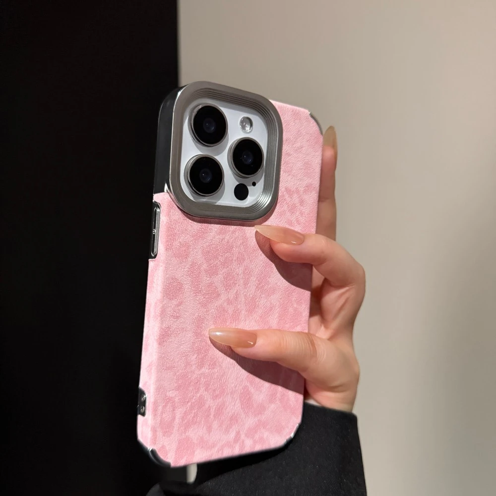 个性豹纹适用苹果16promax手机壳高级感iPhone15创意14简约13时尚