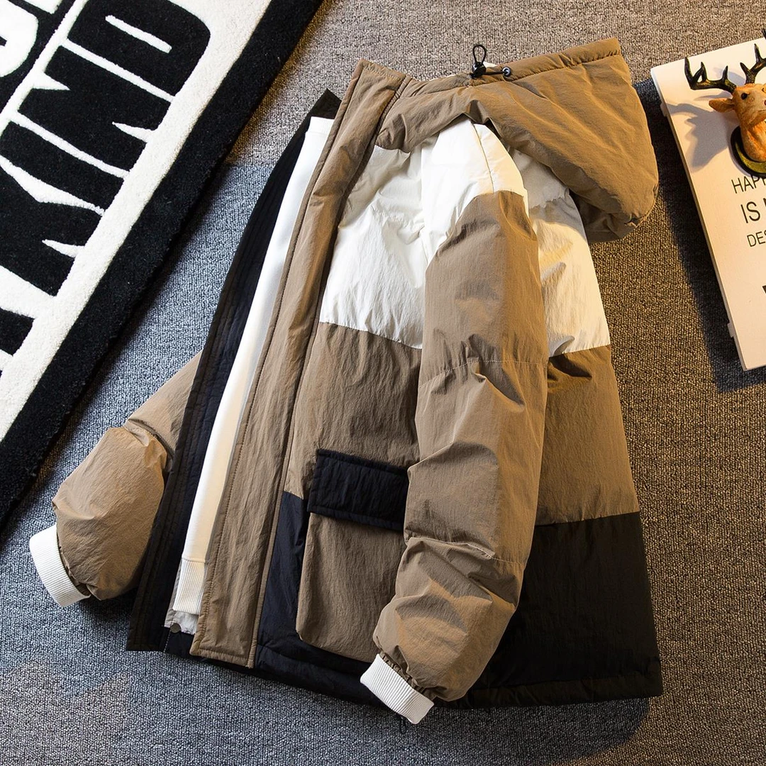 【香港立督&轻奢正品】撞色拼接工装棉衣外套男秋冬款男士加厚保