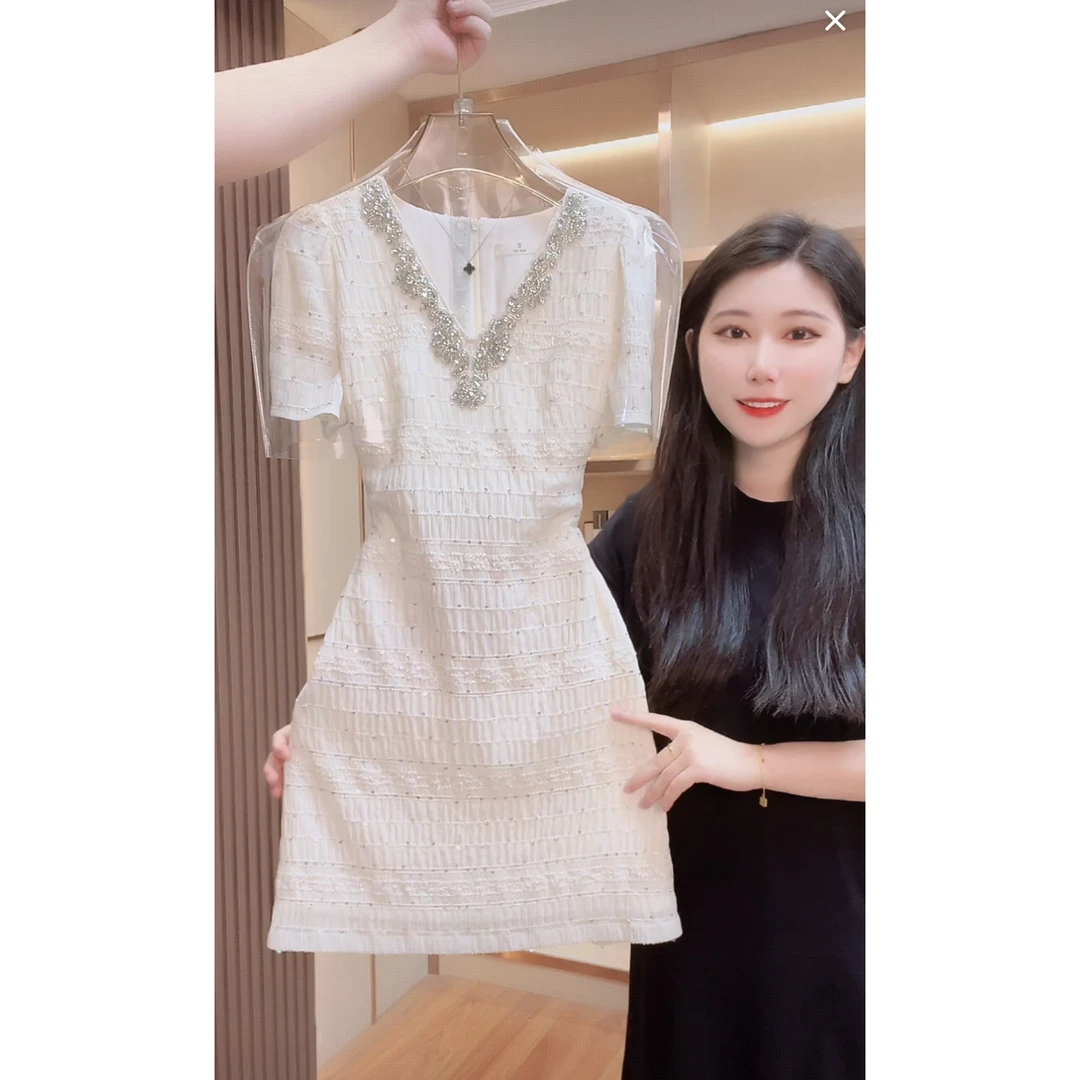 【现货 下午发】2058百搭显气质收腰连衣裙