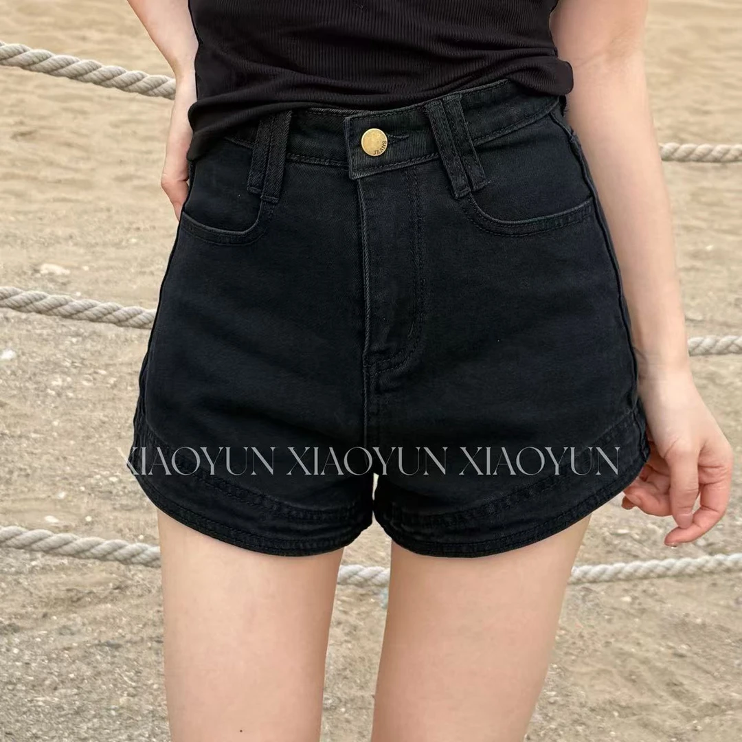 【长腿的秘密】小允姐姐2025新款气质复古做旧短裤