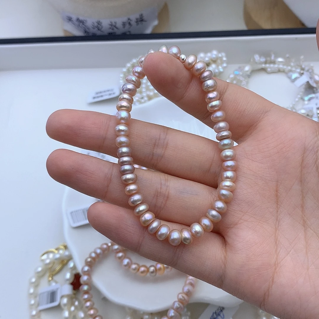 自***觉淡水珍珠颈饰合金