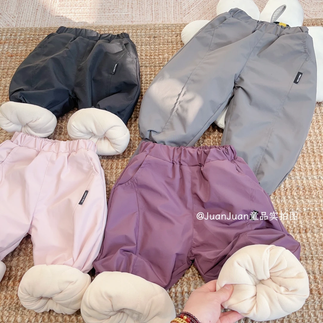 【三层加棉加厚，温变抗菌棉裤】女童冬款防水裤子儿童长裤雪地裤