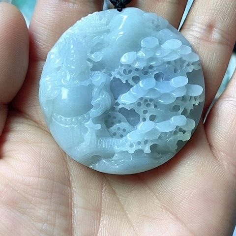 翡翠颈饰未镶嵌天然缅甸翡翠a货