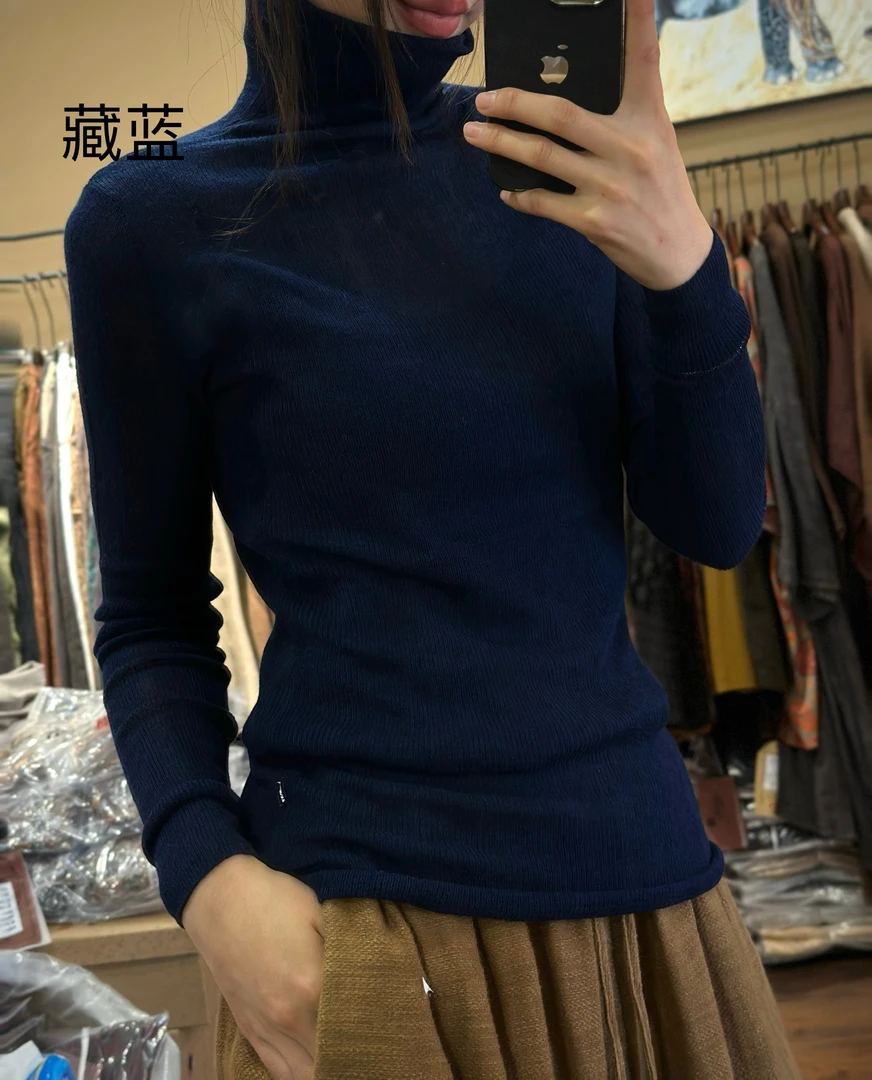 【大漂亮推荐】疯子张2025冬季新款套头针织羊毛打底衫8888