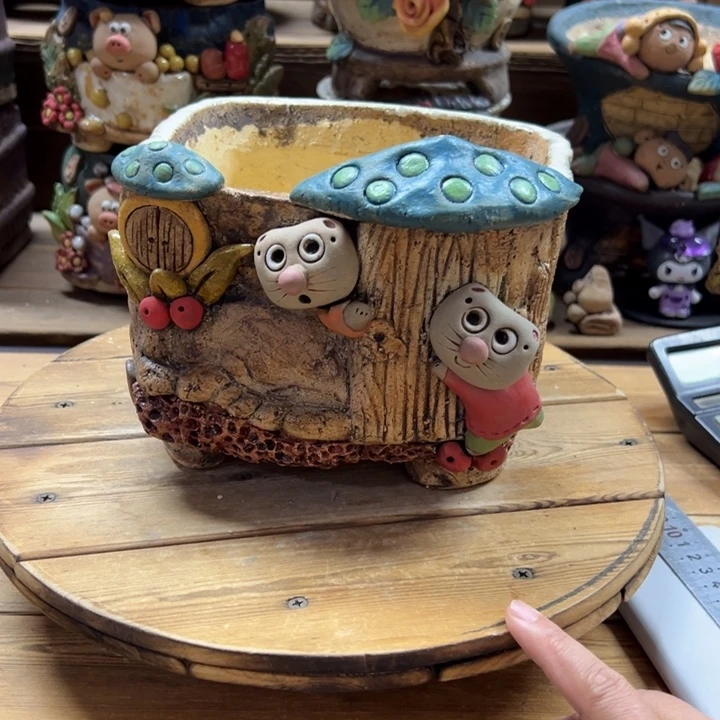 嘻哈多肉花盆百搭