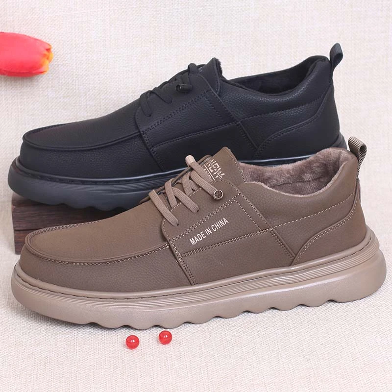 老北京布鞋男棉鞋二棉冬季轻便软底系带防滑爸爸保暖厚底休闲鞋