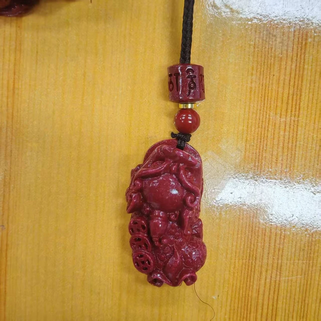 含辰砂工艺品NX143-经典紫金皮丘吊坠