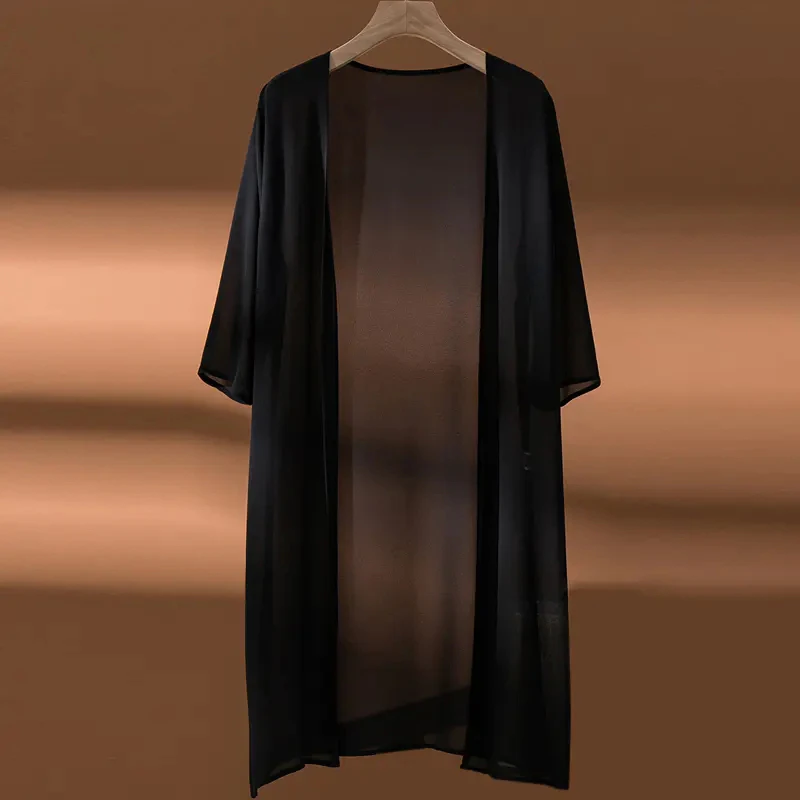 【薇薇专属】轻盈飘逸披纱外搭五分袖包裹手臂藏住拜拜肉显瘦2059