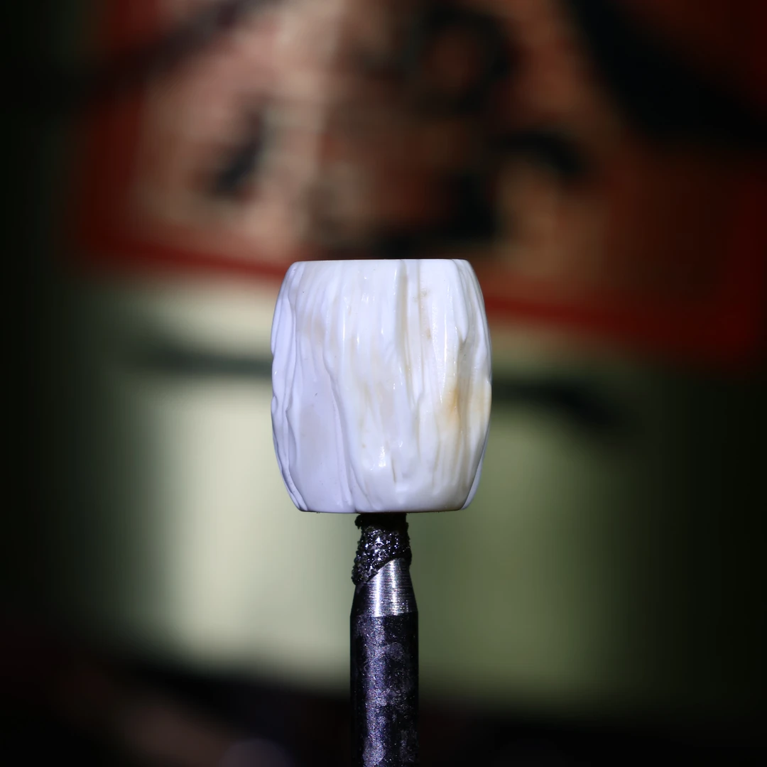 7m蜜蜡复刻百香珠子顶珠天然原矿一物一图瓷白白蜡蜜蜡配饰A369