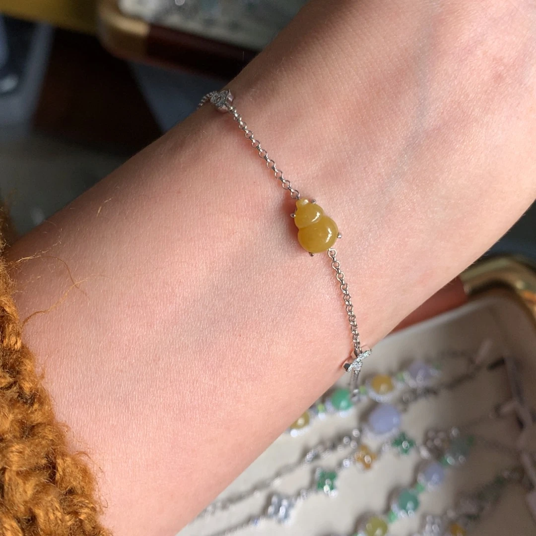 翡翠银S925镶嵌颈饰手链