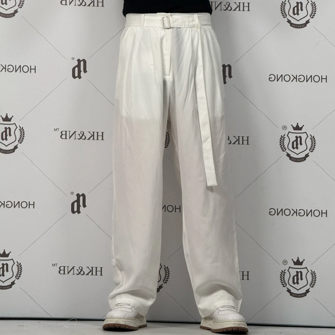 HK&NB x 极简国风系 夏季复古民族国风轻薄透气莱赛尔亚麻休闲裤