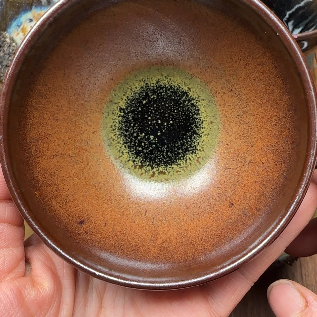 柴烧建盏茶盏茶杯438