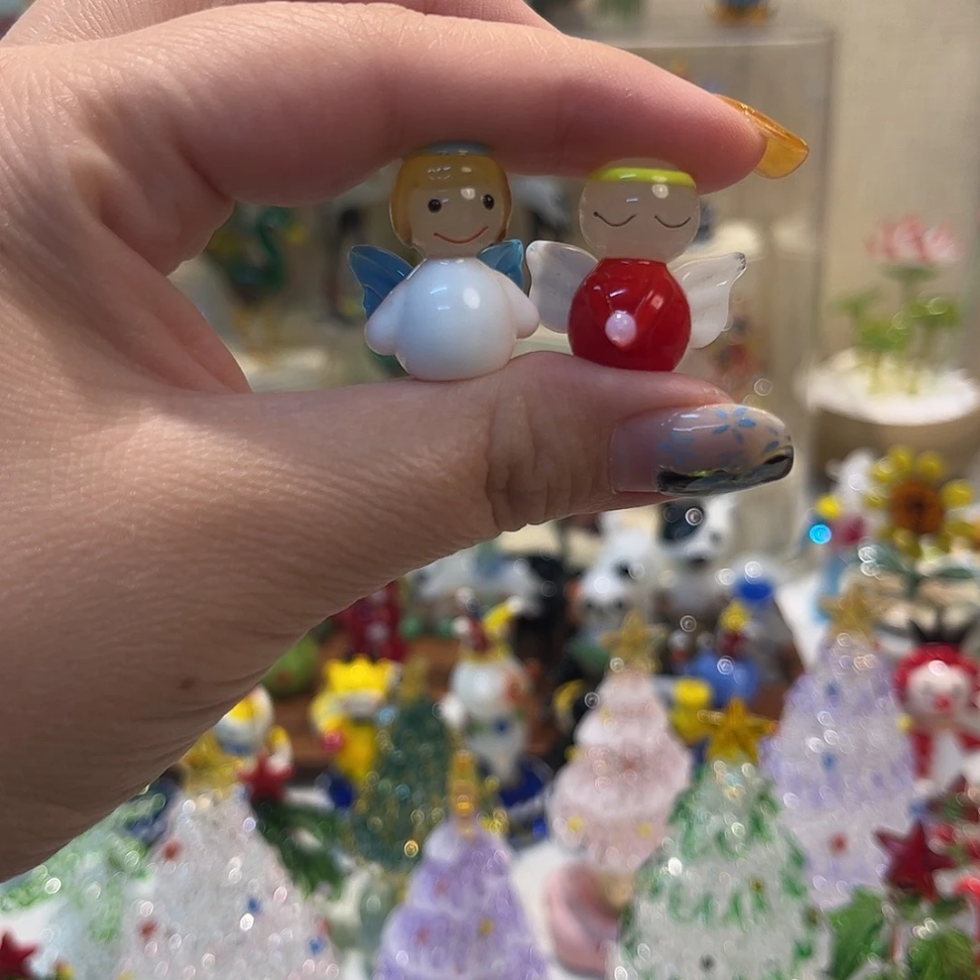 琉璃手工艺品一对