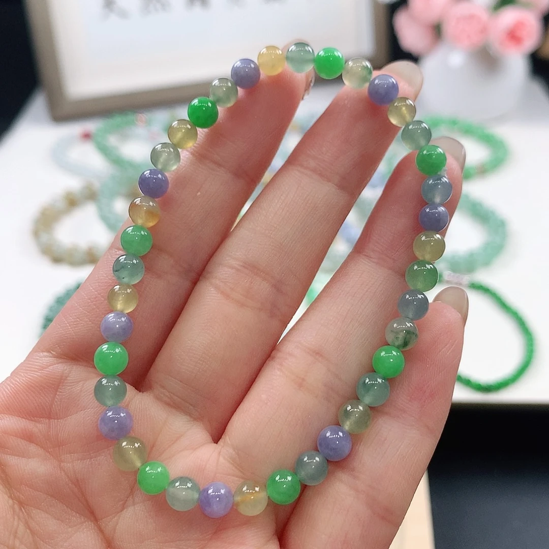 未镶嵌手链翡翠手链5mm