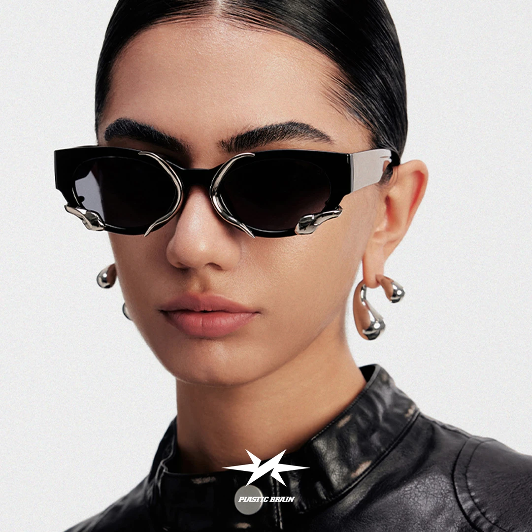 【于文文/汪苏泷同款】PLASTIC/BRAIN塑料脑袋复古猫眼街拍太阳镜