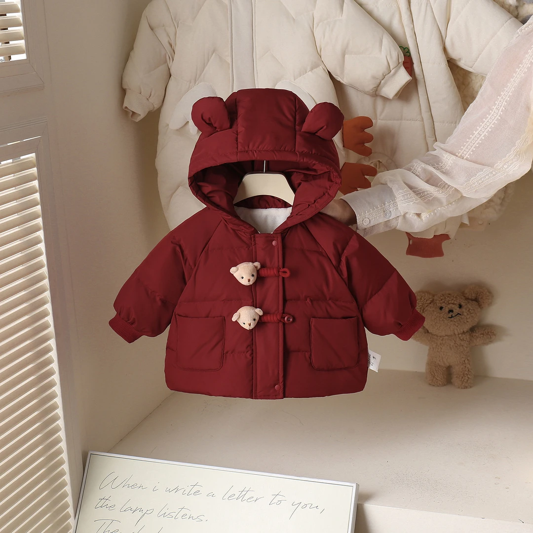 儿童冬装羽绒服2025新款洋气婴童冬季加厚羽绒外套宝宝羽绒外出服