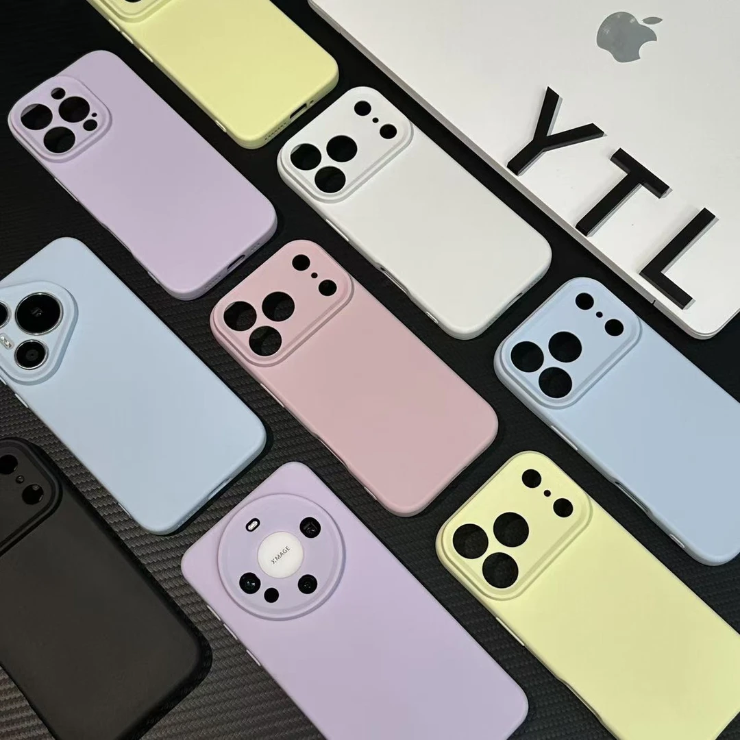 极简多色磨砂TPU适用iPhone16/15手机壳苹果华为vivo小米17oppo