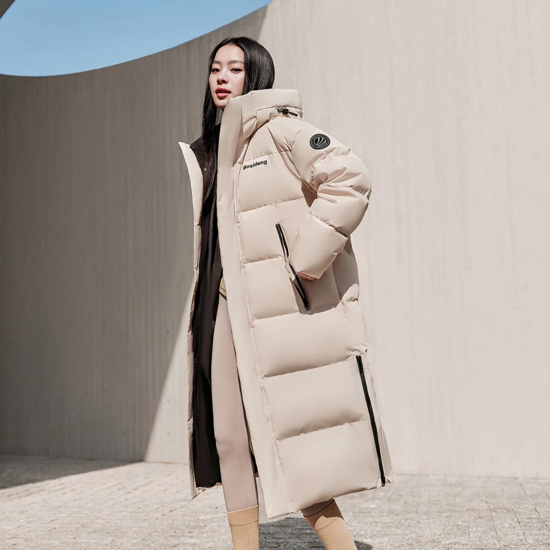 波司登【加长款】2024冬季新款情侣长款时尚运动羽绒服B40143320