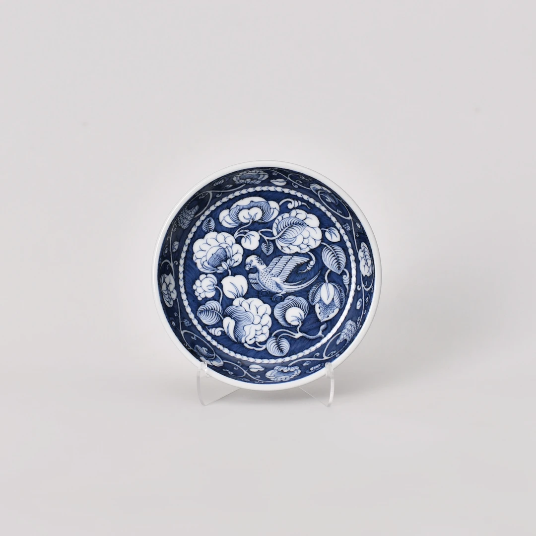 谷雨山房大唐舞春·敦煌蓝青花神鹉素心玉佩壶承景德镇纯手工瓷器