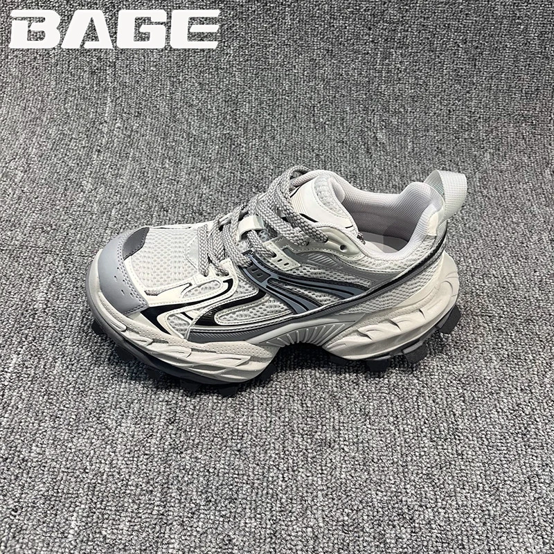 八哥莆田男鞋冬季老爹网面潮牌百搭复古炸街男士透气增高运动潮鞋