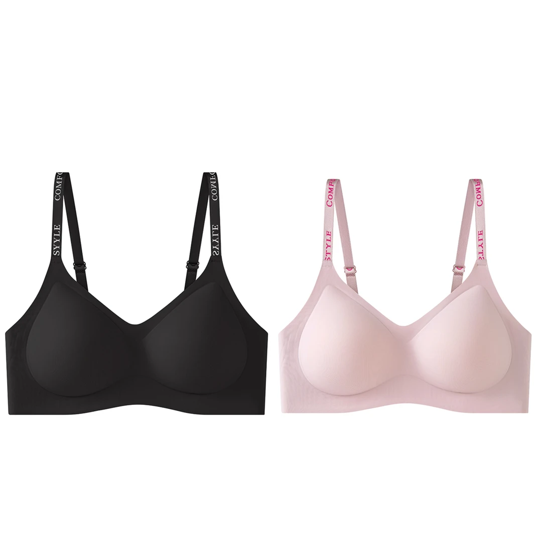 【主播优选】反重力提拉女士吊带字母肩带内衣舒适透气聚拢轻薄1004