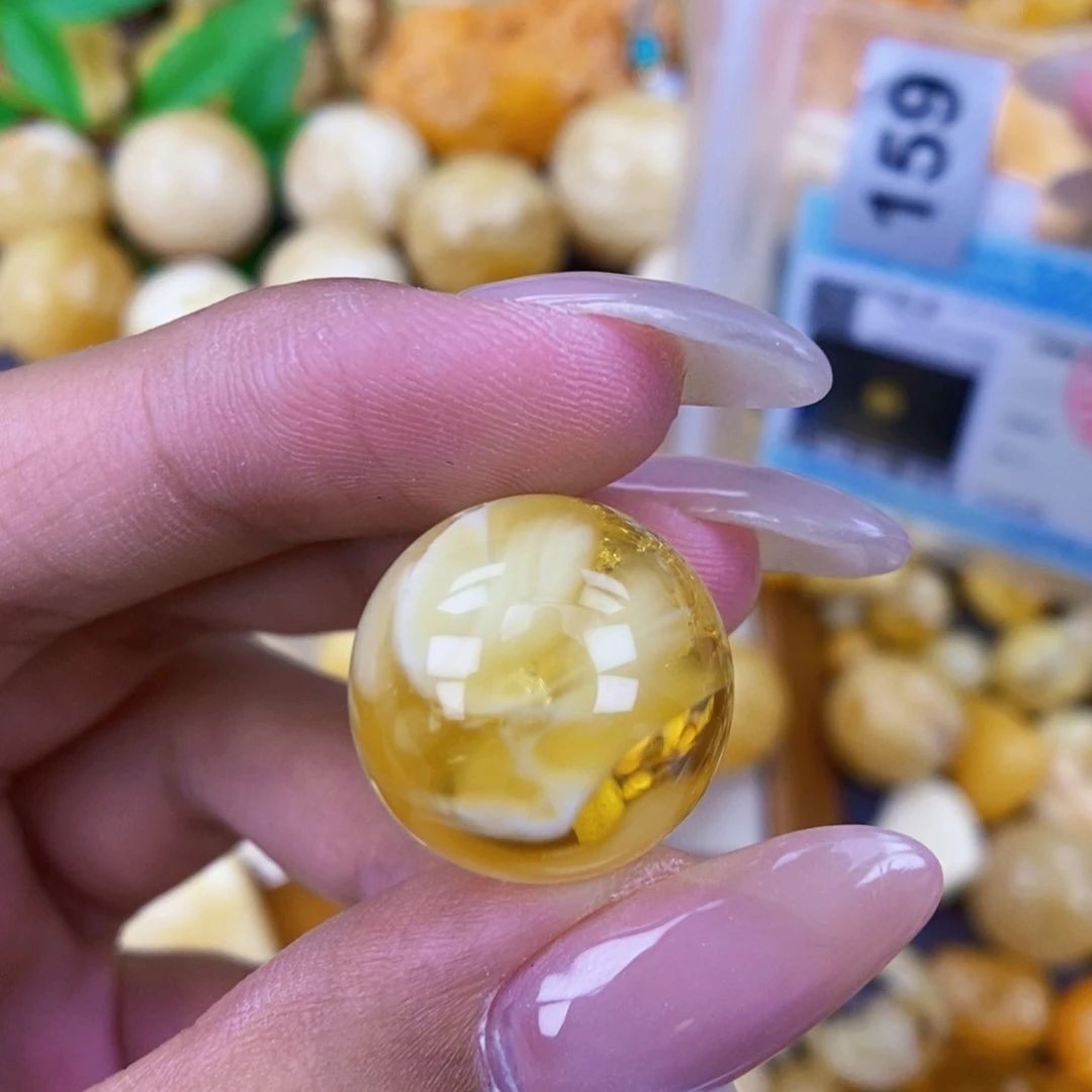 未镶嵌琥珀珠宝奇石18.5 粉