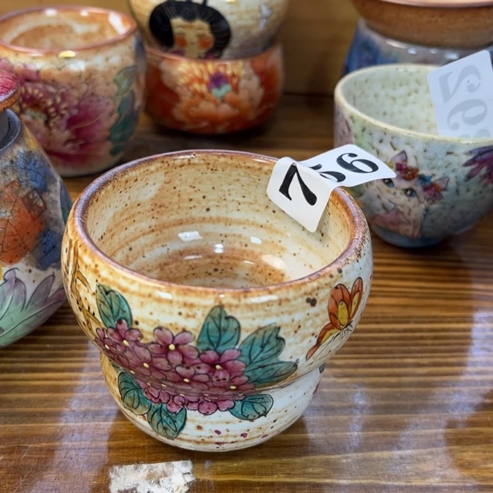 会****全手工柴烧志野手绘756